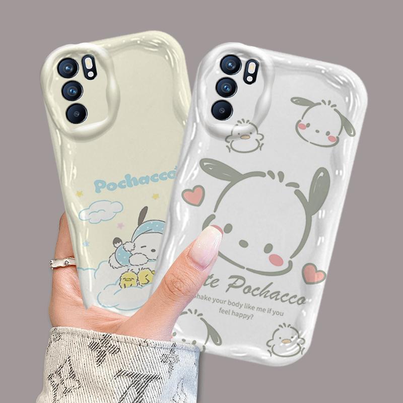 Ốp Silicon Hoạt Hình Cho OPPO A16 A16S A16K 3D Bé Gái Vỏ Điện Thoại Mềm TPU Sinh Viên Pochacco Ốp Lưng Chống Sốc