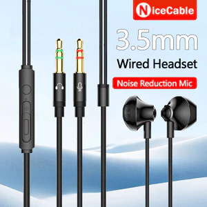 Tai nghe có dây giắc cắm 3,5 mm có micrô giảm tiếng ồn chất lượng âm thanh HiFi cho trò chơi Karaoke Âm thanh vòm 8 lõi Tai nghe có dây 2m / 3m
