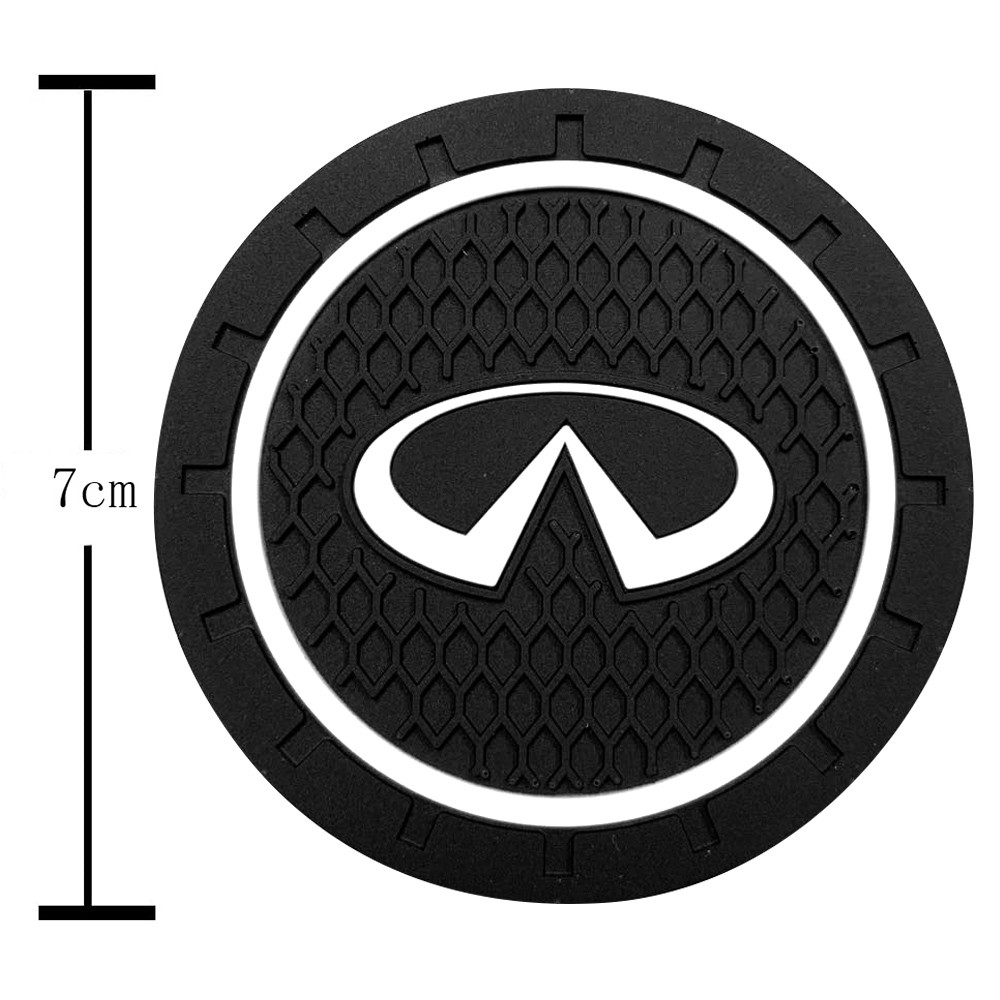 2 Chiếc Xe Coaster Cốc Nước Giá Đỡ Chai Miếng Lót Chống Trơn Trượt Thảm Silica Gel Chống Thấm Nước Cho Infiniti Q50 Q60 Q70 QX50 QX60 QX70 G25 FX JX35 FX25 EX35 FX37