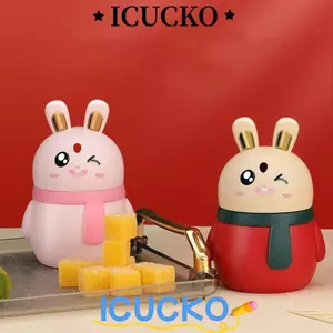 Hộp tăm hoạt hình ICUCKO, Hộp đựng tăm nhựa trang trí bàn tự động, Hộp đựng tăm thỏ chống bụi
