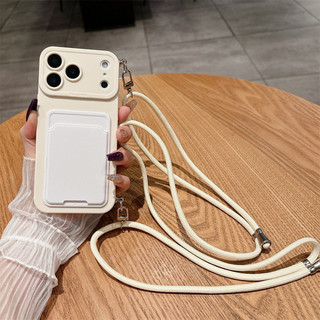 Túi đựng thẻ mắt thiên thần mới Dây treo kính thiên văn Thích hợp cho iPhone 17 Túi đựng thẻ Phong cách 1615 Promax Silicone Chống rơi Đơn giản