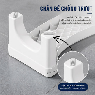 Ghế Kê Chân Toilet Hỗ Trợ Đi Vệ Sinh Đúng Tư Thế MAISON, Ghế Chống Táo Bón Hỗ Trợ Giảm Trĩ Tiện Lợi