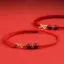 Tweeduj Thời Trang Đơn Giản Luy Vòng Tay Dành Cho Nữ Handmade Bện Vô Cực Biểu Tượng Cặp Đôi Vòng Tay Cinnabar Hạt Vòng Tay Quà Tặng VN