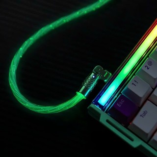 [Ship Nhanh] Dây Cáp Xoay 180 Độ  (USB A-C) Đa Năng Led RGB Trong Suốt Cho Thiết Bị Gear