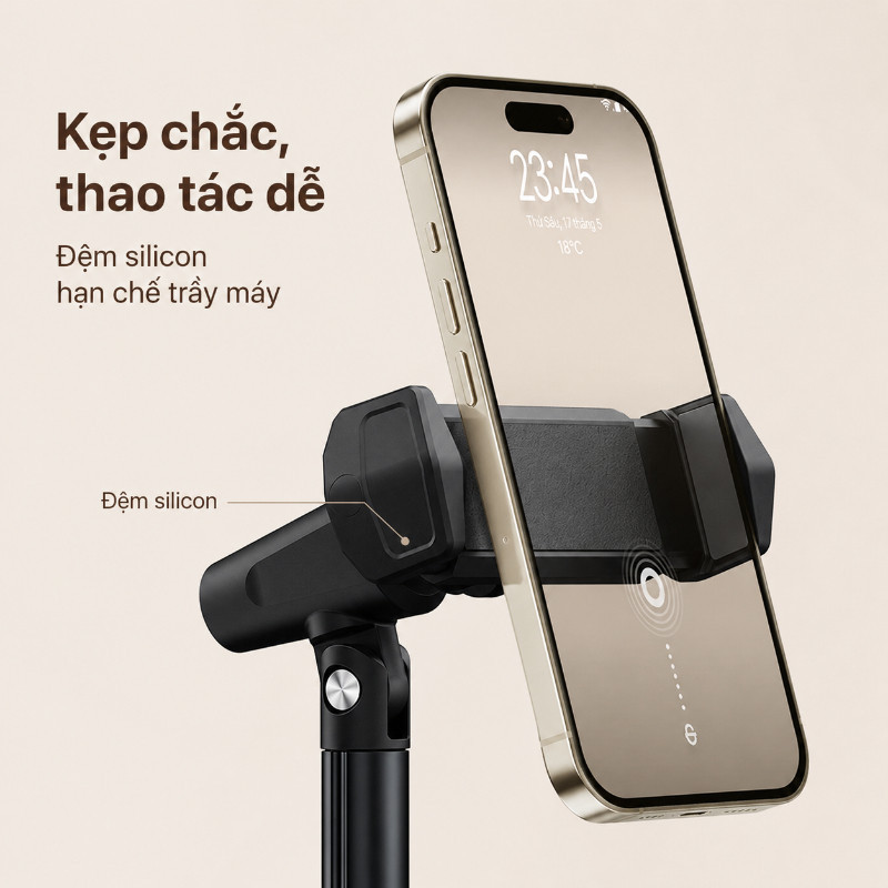 Giá đỡ điện thoại,360° Xoay,tùy chỉnh cao độ, góc quay,Chất liệu hợp kim nhôm,lý tưởng để quay video và phát trực tiếp