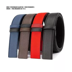 Dây đai không khóa 32516 / Thân đai cao cấp / Đường dây này / Chiều rộng 2.9cm / Đuôi tròn / Họa tiết chéo / Da tg / Đai da bò lớp đầu tiên