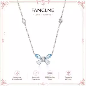 FANCIME "Azura" CZ Stones Vòng cổ bạc hình bướm