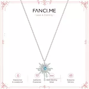 Vòng cổ bạc hình đá quý "Soluna Nexus" FANCIME March