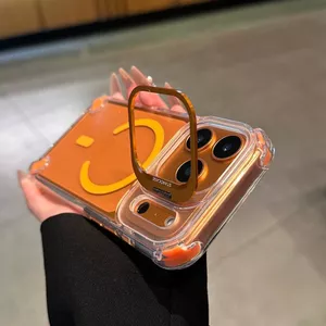 Jelly Sạc Từ Tính Thích Hợp Cho iPhone17 Vỏ Điện Thoại Giá Đỡ Ống Kính Vô Hình Apple 16 Vỏ Bảo Vệ Chống Sốc