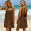 CATMALLER88 Đầm Nữ, Đầm Không Lưng Cami Flowy House, Trang Phục Boho Mở Lưng Đi Biển Đầm Nữ
