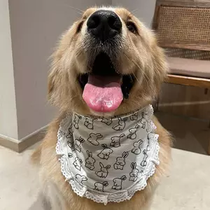 2026 Phong Cách Mới Mùa Hè Mỏng Phong Cách Vừa Chó Lớn Satsuma Golden Retriever Trang Sức Túi Tròn Chó Nước Bọt Khăn Thú Cưng Yếm