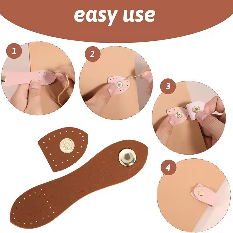 [GUUDUU] Khóa túi da thời trang - Nút thủ công - Dành cho phụ kiện túi xách DIY - Khóa khóa chốt ví - Khóa gói thẻ / Giao hàng miễn phí