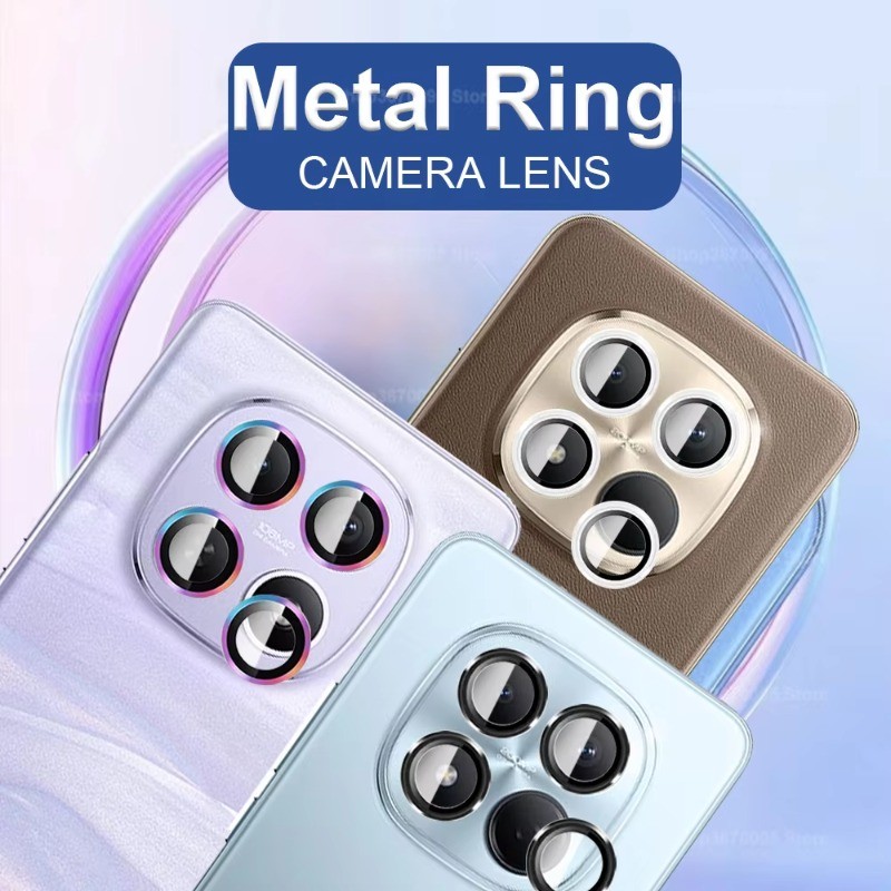 Dành Cho Redmi Note 15 Pro Plus 15R 15C 4G 5G 9D Hợp Kim Nhôm Bảo Vệ Ống Kính Máy Ảnh Vòng Bao Phim Cho Redmi Note 15 15Pro 15Pro + 5G 4G Mặt Sau Ống Kính Cường Lực Bảo Vệ