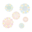 Daisy Cách Nhiệt Pad Chống Thấm Nước Bàn Thảm Chống Dầu Nồi Thảm Hộ Gia Đình Tròn Chống bỏng Bát Thảm Cao Su Mềm Coaster EF3Z