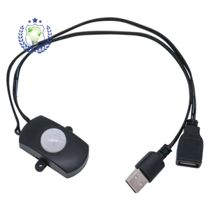 3EUT Khuyến Mãi USB Điện Áp Rộng Hồng Ngoại Cơ Thể Con Người Cảm Biến Công Tắc dc Đầu Đèn LED Dải Ánh Sáng Thanh Cảm Biến