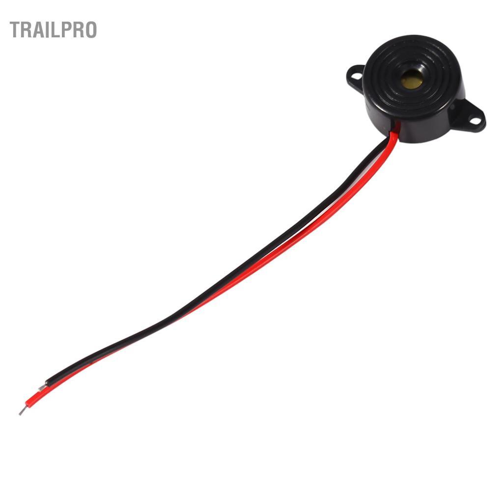 TrailPro GLOGLOW 12V 85dB Còi Điện Tử? 3-24V Hoạt Động Âm Piezo Còi Báo Động Chuông Âm Thanh Liên Tục Chiều Dài Cáp 100mm