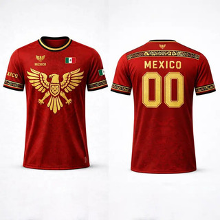 Mexico Retro In Áo Thể Thao Cờ Mexico Đồ Họa Thời Trang Áo Thun Bóng Đá Mùa Hè Unisex Thoáng Khí Nhanh Khô Áo Thường Ngày
