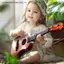 MỚI 1 Cái Học Tập Quà Tặng Giáo Dục 26 / 35cm Trẻ Em Đàn Guitar 4 Dây Nhạc Cụ Có Mái Chèo Mô Phỏng Yukrili Đồ Chơi Âm Nhạc SKY