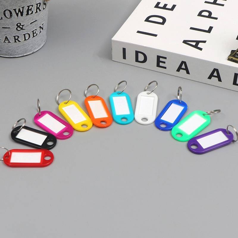 AN.MART 50 Chiếc Móc Khóa Nhiều Màu Sắc Thẻ Chìa Khóa Nhãn ID Tên Phòng Địa Chỉ TEL Số Bút Chìa Khóa Thẻ Hành Lý Có Vòng Chia VN