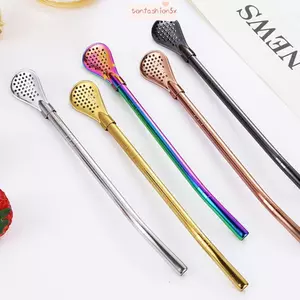 Bộ lọc ITRUMPET Yerba Mate, Ống hút uống bằng thép không gỉ Bombilla Gourd 304, Phụ kiện thanh lọc trà đầy màu sắc có thể giặt được bền bỉ có thể tái sử dụng