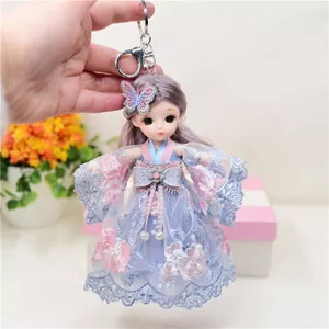 Mô Phỏng Búp Bê Mặt Dây Chuyền Nhỏ Váy Cổ Cô Gái Móc Khóa Quà Tặng Cho Bé Gái Túi Trang Sức Trường Học Mặt Dây Chuyền 260501