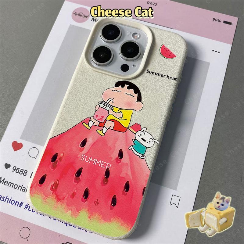 cho Shin Xinh Ốp điện thoại dưa hấu mùa hè cho iPhone 14 13 15 16 17 Pro Max 11 12 Pro Xs Max XR 7 Plus