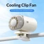 Quạt Mini Đeo Thắt Lưng Kỹ Thuật Số Ngoài Trời Có Pin Sạc