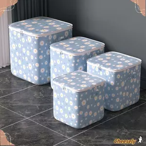 Túi đựng chăn bông CHEESELY, có tay cầm Thùng đựng quần áo chống bụi, Quà tặng Hộp lưu trữ phân loại hoa cúc chống ẩm có thể gập lại