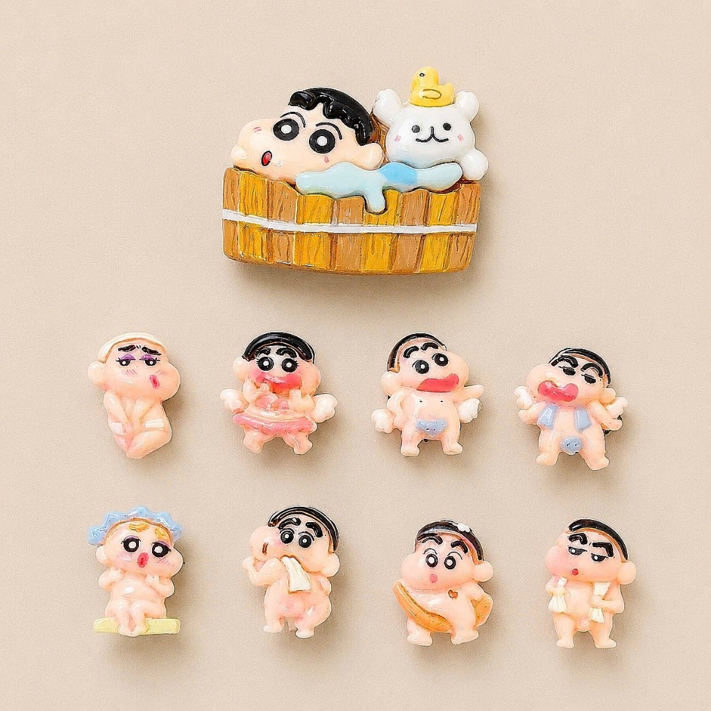 [ĐỘC QUYỀN] Set Charm Shin tắm bồn ngộ nghĩnh- Phụ kiện gắn dép siêu dễ thương cute hè 2026
