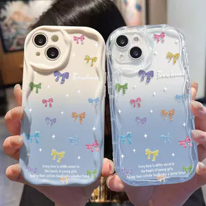 Ốp Lưng Cho VIVO Y03 Y02 Y19S Pro Y16 Y02S Y15S Y15A Y01 Y17 U10 Y22 Y22S Y21 Y20 Y12S Y12A Y36 Y27 V60 V50 Lite Kem Sóng Cong Edge Motif Nơ NYK253