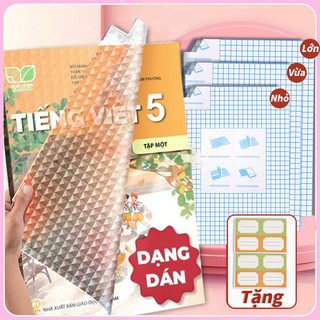 Bọc Sách Dễ Bọc Decal Trong Suốt Keo Tự Dính 3 Kích Cỡ Lớn Vừa Nhỏ Kèm 10 Nhãn Tên Có Keo Học Sinh 10 Cái Siêu Tiện Lợi​