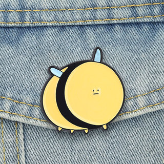Mũm mĩm Tròn Ong Men Trâm Pin Tối Giản Hoạt Hình Dễ Thương Bumblebee Ve Áo Pin Cho Ba Lô Quần Áo Phụ Kiện Quà Tặng Cho Những Người Yêu Côn Trùng