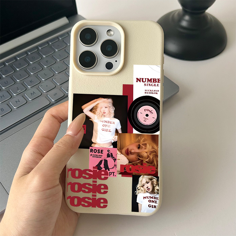 Ốp lưng cho iPhone 17 16 Pro Max 15 14 13 12 11 Rosé Rosie Photo Collage