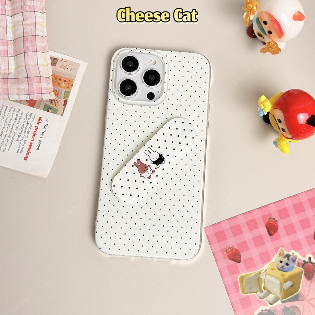 Ốp điện thoại dạng gập + chấm đen cho iPhone 11 12 13 14 15 16E 17 Pro Max 7 Plus Xs Max XR