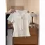 Áo thun ngắn tay thiết kế cổ chữ V chấm bi nữ 2026 Phong cách mới Mùa hè nhỏ Slim-Fit phong cách ngắn Vai chính hãng phong cách Hàn Quốc hàng đầu