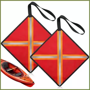 Cờ An Toàn Kayak 2 Mảnh Phản Quang Canoe Cảnh Báo Gắn Cờ Cho Tải Xe Tải Cho Thể Thao Ngoài Trời Kéo Xe Tải kouvn