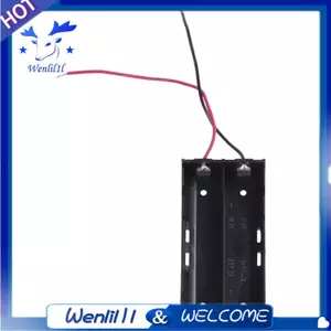 Hộp đựng pin nhựa 2 x 3.7 V 18650 màu đen