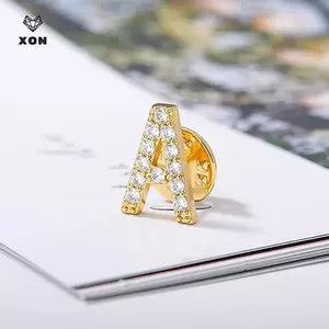 Trâm Cài Chữ Pha Lê A-Z Cho Nữ - Kim Cương Giả Phù Hợp Áo Sơ Mi