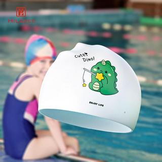 HILABEE Silicone Linh Hoạt Mũ Bơi Trẻ Em Hoạt Hình Chống Thấm Nước Mũ Bơi Bảo Vệ Tai Mũ Tắm Cho Bể Bơi Và Lặn