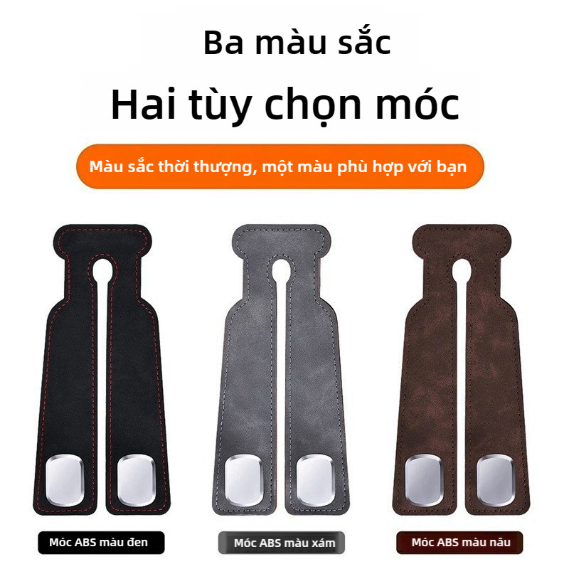 SEAMETAL Móc treo ghế ô tô lông thú giả đa chức năng Móc treo nội thất ẩn Có thể đựng điện thoại di động