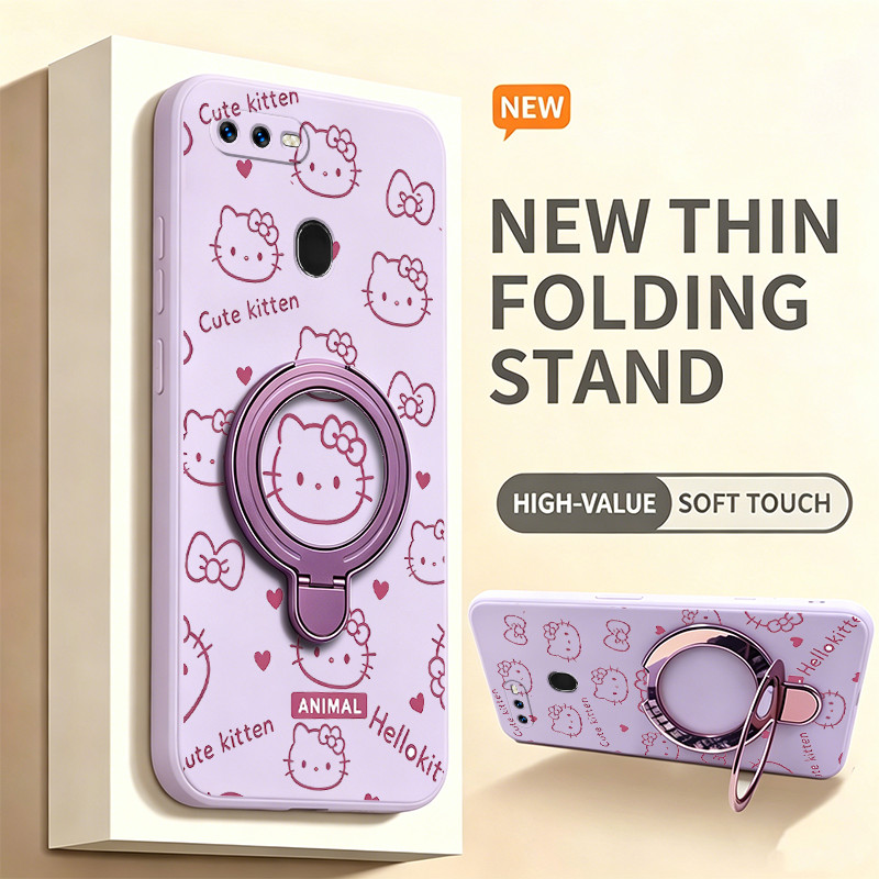 Ốp Lưng Cho oppo a5s a12 A7 a3s a12e F9 PRO a12s Vỏ Điện Thoại Vỏ Mềm Silicon Chống Sốc Thiết Kế Mới Thẩm Mỹ Có Giá Đỡ Mèo Hồng Dễ Thương Cho Bé Gái Trong Suốt YTFUZJ1