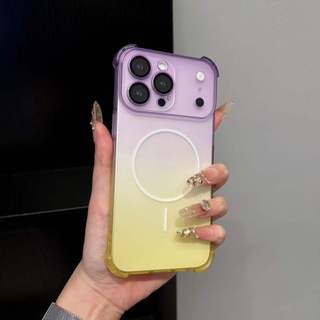 Ốp điện thoại sạc không dây mờ Gradient, thích hợp cho iPhone 17 16 15 14 11 12 13 Pro Max Plus, chống rơi bốn góc, có bảo vệ camera
