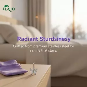 Springevenstar Phong Cách Bướm Hoa Rốn Trang Sức Hoa Hồng Thiết Kế Chìa Khóa Cho Bụng Xuyên Springevenstar