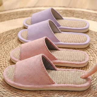 Dép Đi Trong Nhà Vải Cotton Linen Cao Cấp, Dép Quai Ngang Êm Chân, Thoáng Khí Cho Nam Và Nữ