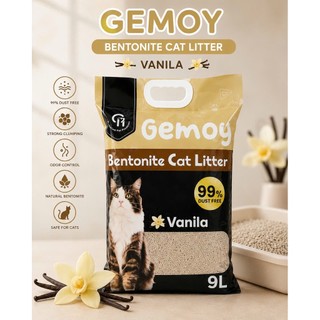[Combo 3 Bao 11kg] Cát Mèo GEMOY Bentonite 9L 3.5kg Ít Bụi 99% Vón Cục Nhanh Khử Mùi - Wanna Pet