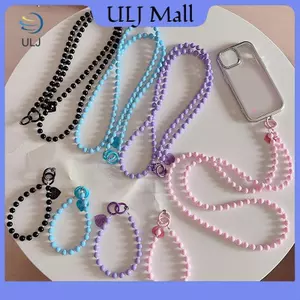 ULJ Thời Trang Ngọt Ngào Đính Hạt Điện Thoại Dây Đeo Ngang Dài Ne Chain Điện Thoại Đa Năng Quyến Rũ Túi Đeo Vai Dây Đeo Thay Thế Túi Dây Xích.