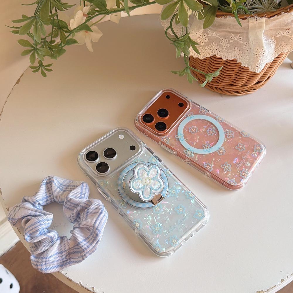 Ốp Lưng Cứng Tương Thích Với iPhone 13 14 14Pro 14ProMax 15 15Pro 15ProMax 16 16Pro 16ProMax 17 17Pro 17ProMax Ốp Nam Châm Họa Tiết Hoa Nhỏ