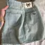 Váy Denim nơ thêu eo cao cỡ lớn chữ A phiên bản hông phong cách Mỹ Váy thường ngày đường phố