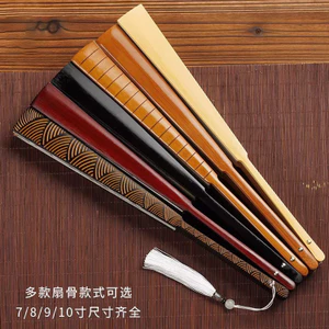 33cm Cổ Quạt Gấp Quạt Bé Trai Quạt Gấp Quạt Phong Cách Cổ Đại Lụa Vải Tre Quạt Hanfu Quạt Gấp Quạt Nhà Nhật Bản S1SDD