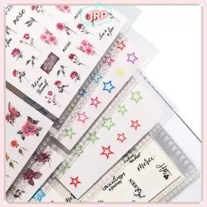 JRP 17 Trang Móng Tay Stiers Lưu Trữ Sách Đề Can Người Tổ Chức Giá Đỡ Hiển Thị Làm Móng Tay Dụng Cụ Làm Móng Tay Nhựa Trong Suốt Phim Móng Tay Nghệ Thuật JRP